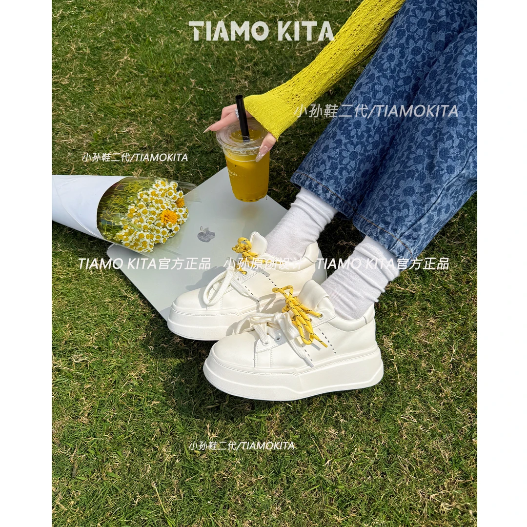 【KITA 7cm~miμ系双鞋带】四季款双版本2026夏季新款小白鞋2129G商品图