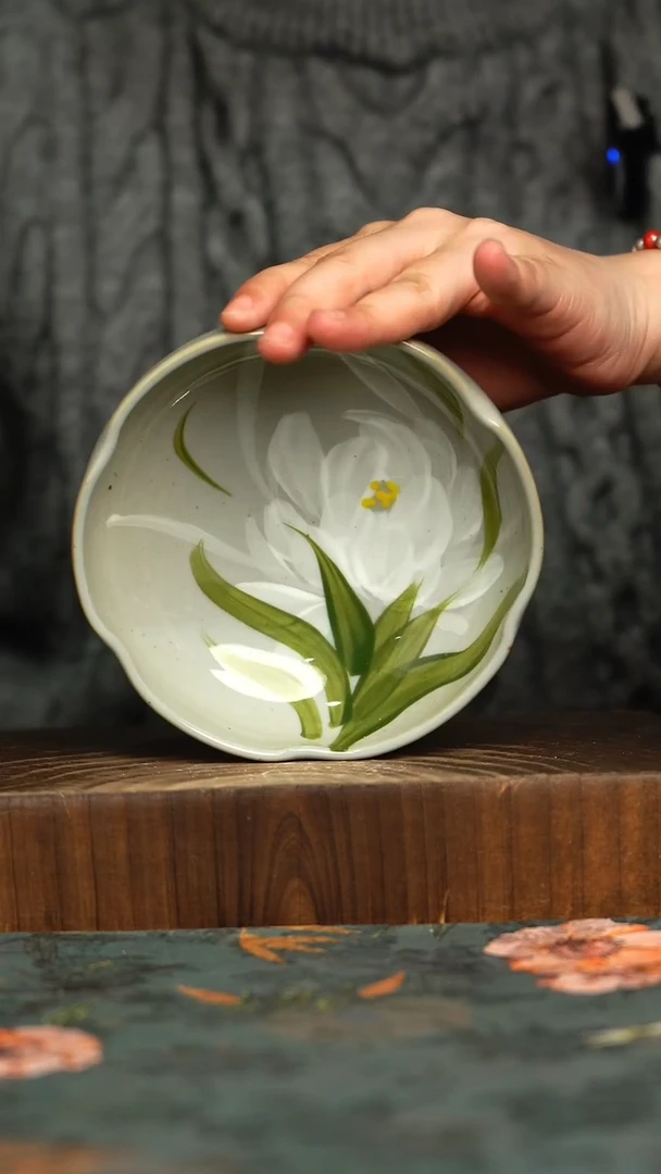 杯釉下彩手工手绘同款陶器