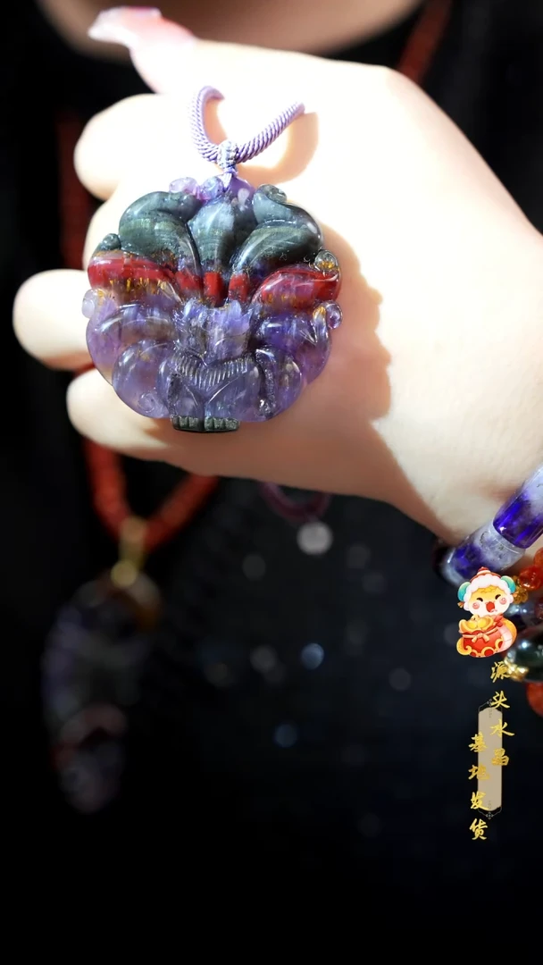 【闪购商品】水晶吊坠未镶嵌高货极光23九尾狐吊坠多样性发其一