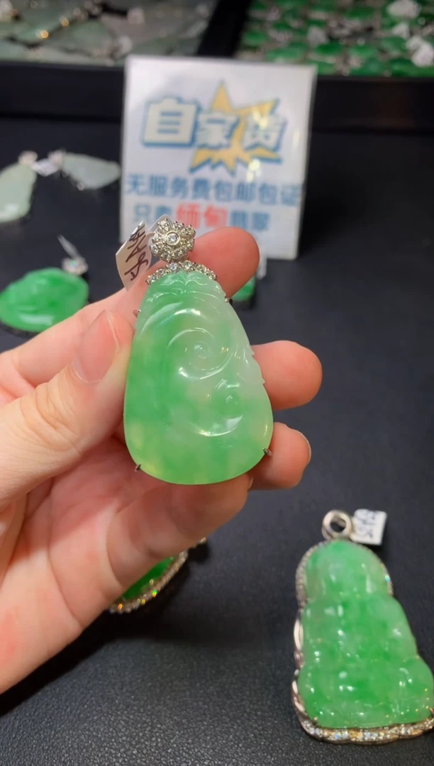 颈饰银S925镶嵌翡翠翡翠