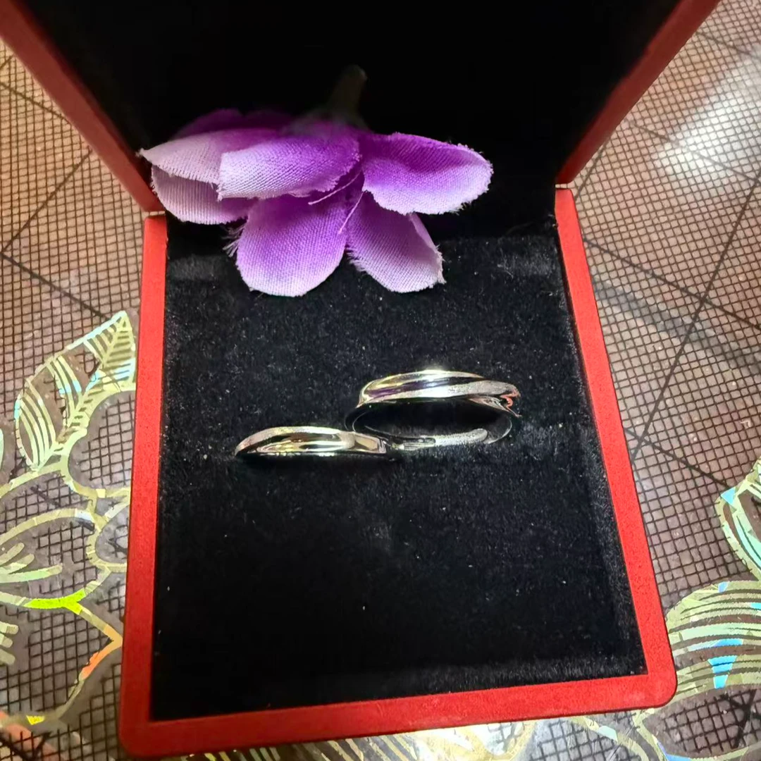 925银戒指 时尚s925银情侣对戒