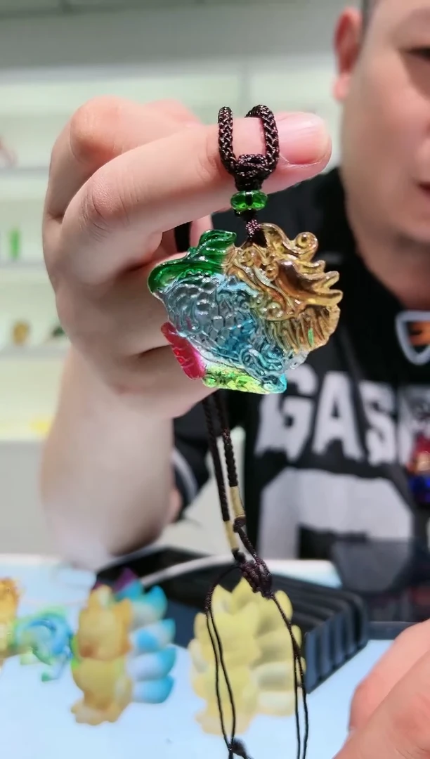 【闪购商品】茶宠古法琉璃麒麟挂