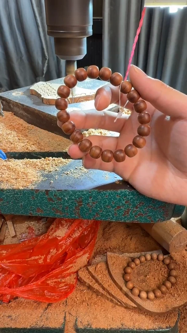 檀香木手串/手链9x10黑肉虎皮纹沉水+2