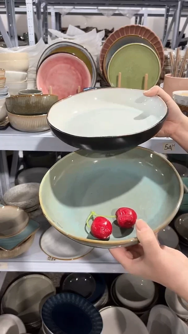 【闪购商品】瓷片外贸尾货瑕疵满20包邮X2 深盘组合