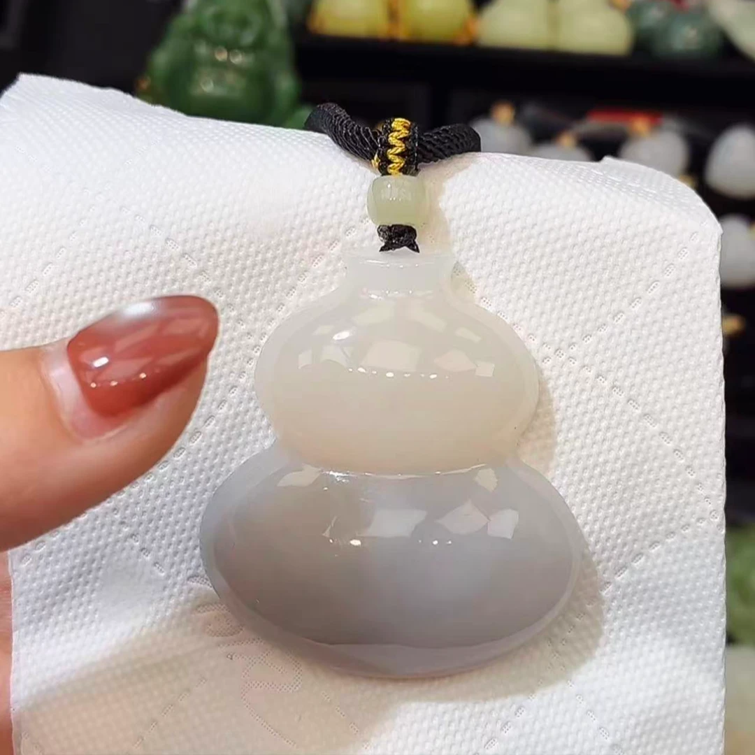 和田玉葫芦吊坠套链丨多样性发一