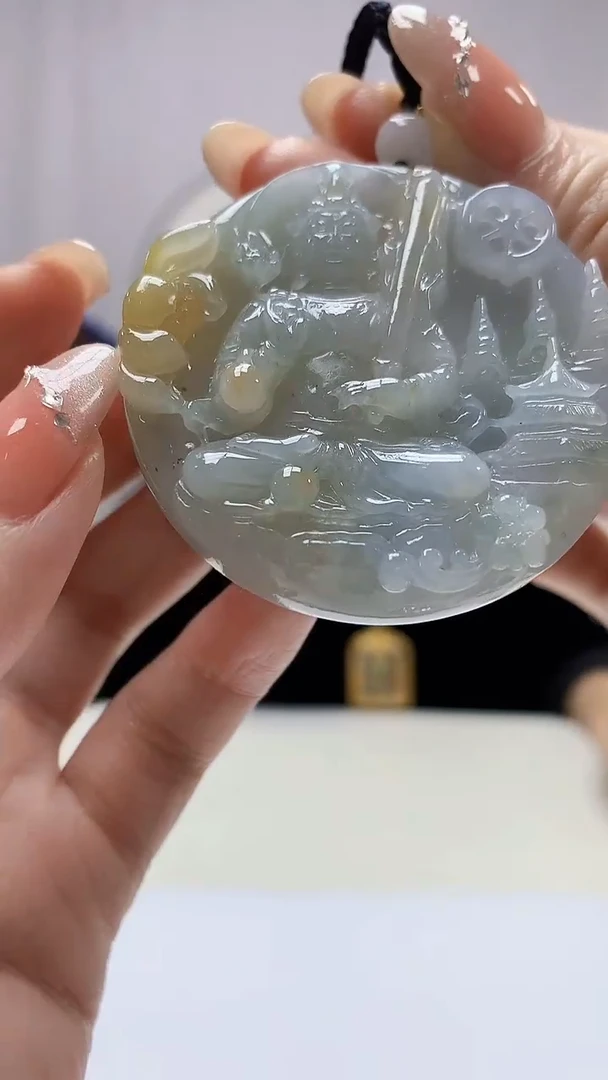 定制翡翠未镶嵌4829DD-毛货挂件94