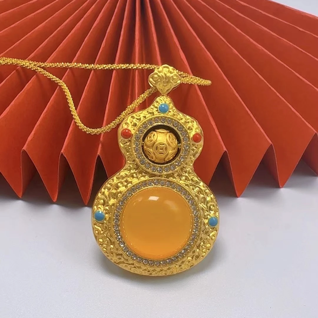 富贵转转福禄葫芦项链