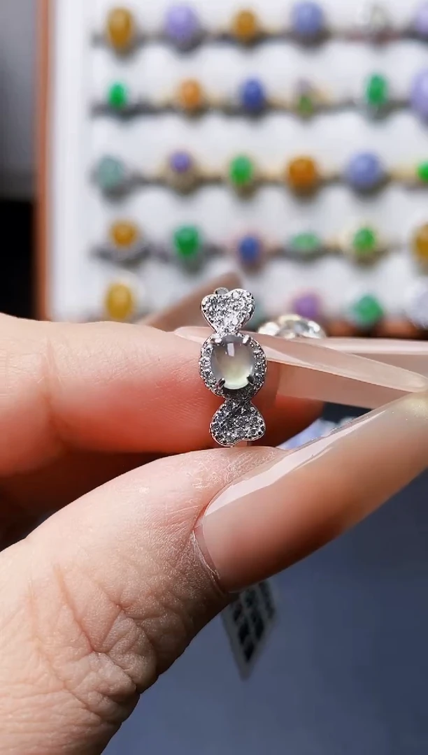 银S925镶嵌戒指翡翠1147