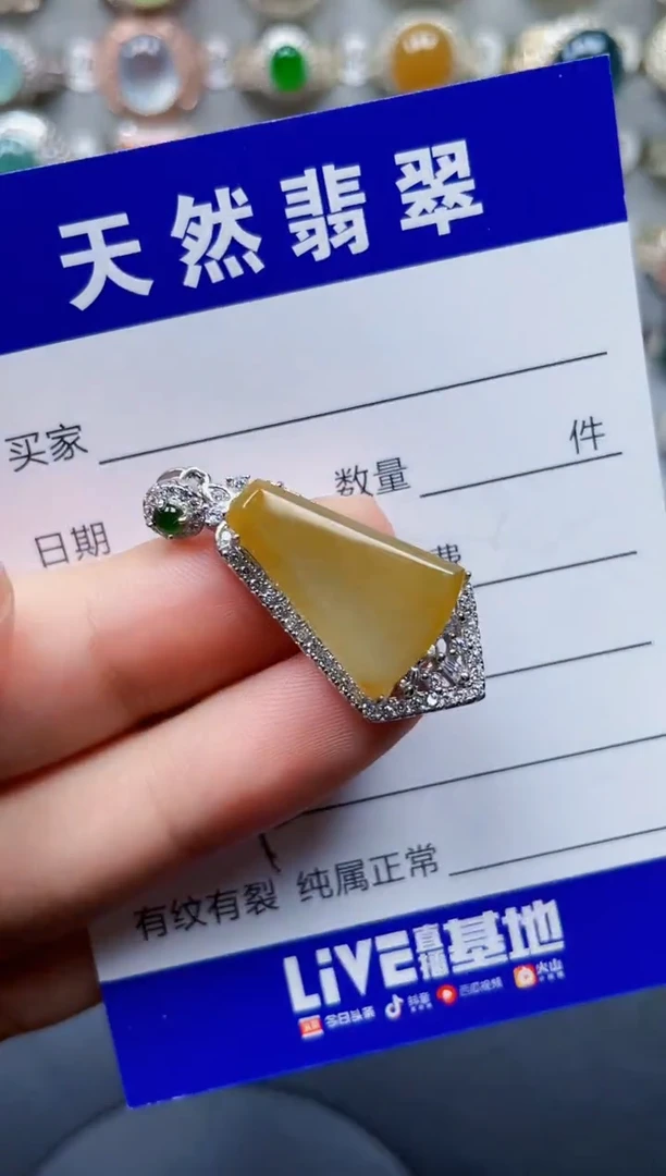 翡翠银S925镶嵌颈饰95