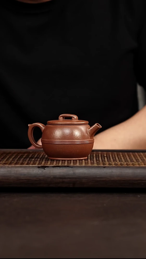 茶壶紫砂宜兴心悦紫砂   线鼓 老降坡