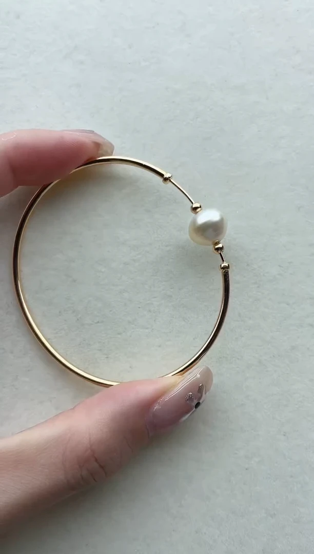 银S925镶嵌海水珍珠手镯10