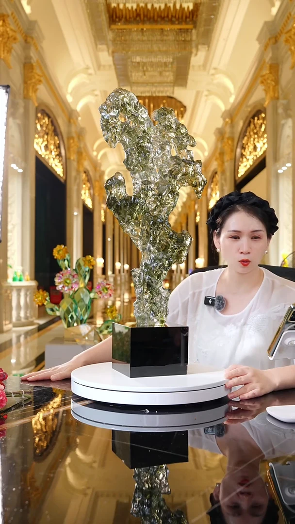 摆件太湖石艺术摆件+15*12黑底座