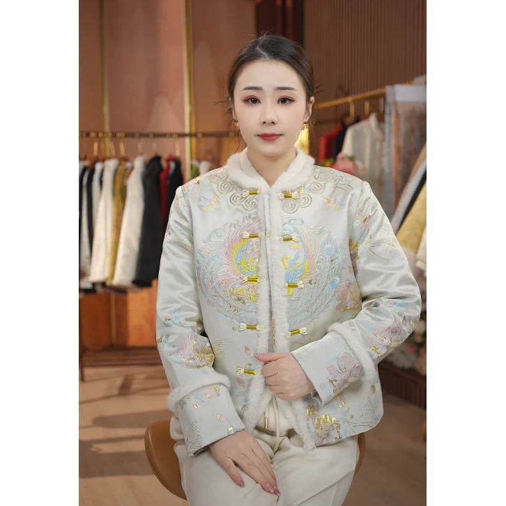 《 芳泽-棉服》新中式提花复古国风休闲百搭高定加厚外套