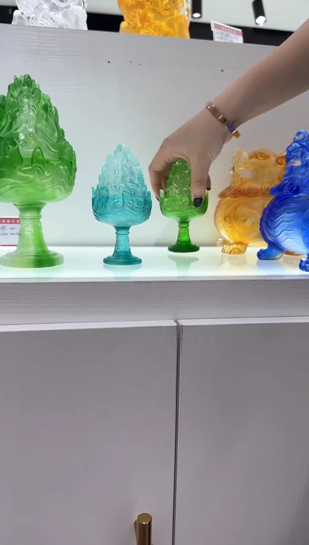 手工艺品琉璃天青色香炉