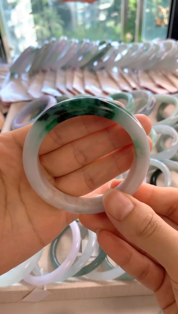 未镶嵌手镯翡翠54.9青花瓷