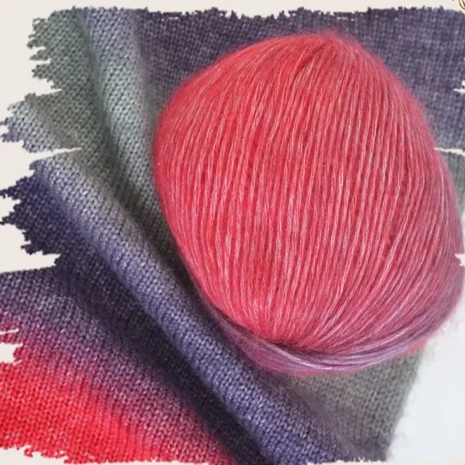 浣熊绒中粗马海毛手编亲肤柔软手工毛衣围巾帽子毛线一团50克