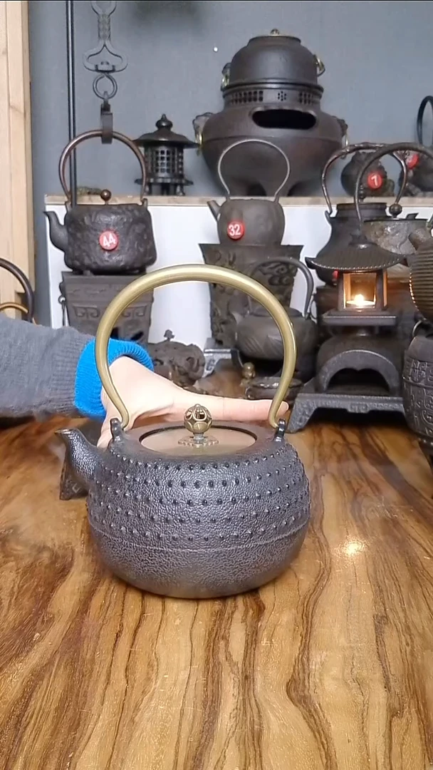 铸铁乳钉煮茶壶铁壶1200毫升