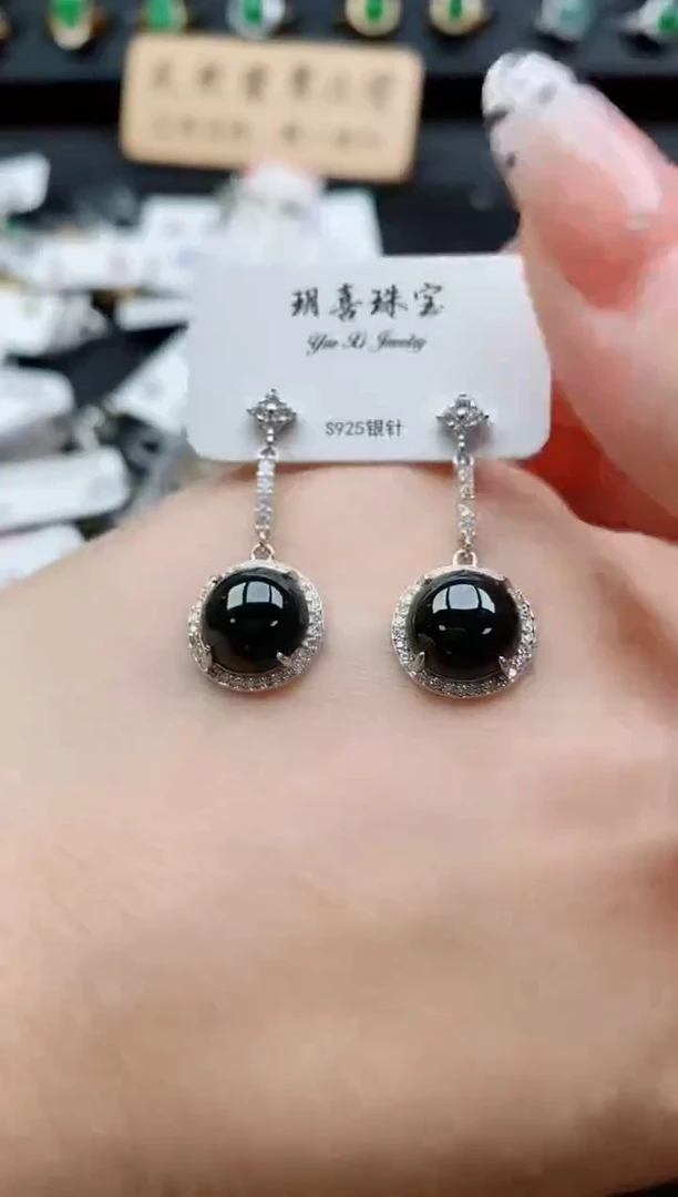 银S925镶嵌戒指翡翠1