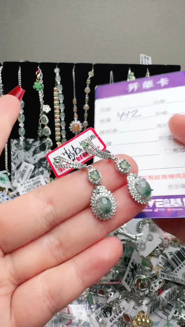 银S925镶嵌手链翡翠.