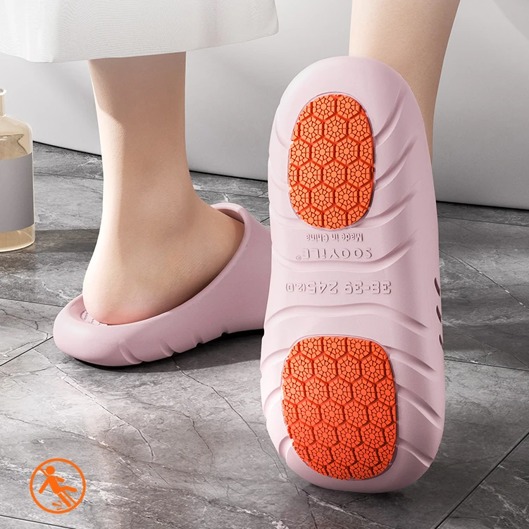 浴室拖抗菌防滑情侣拖EVA软底室内实心静音拖鞋加强防滑耐磨洗浴
