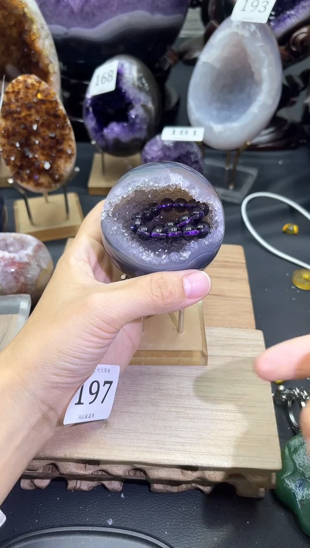 未镶嵌大型摆件（非配饰）紫晶197号开口笑
