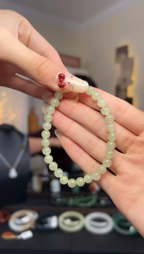 颈饰未镶嵌和田玉多样性发其一 手串