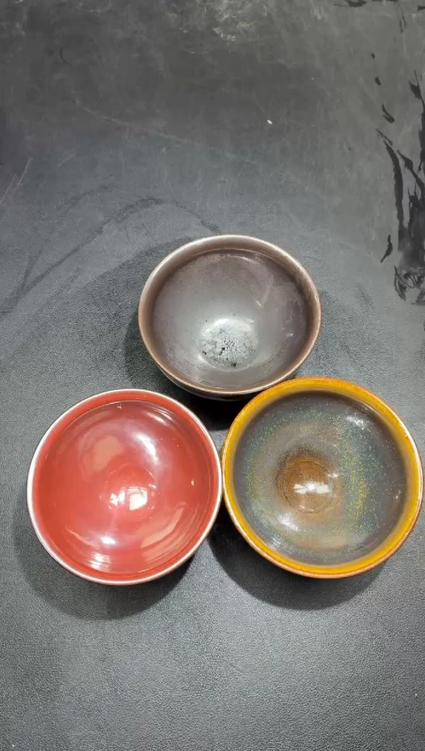 茶盏186三只微瑕