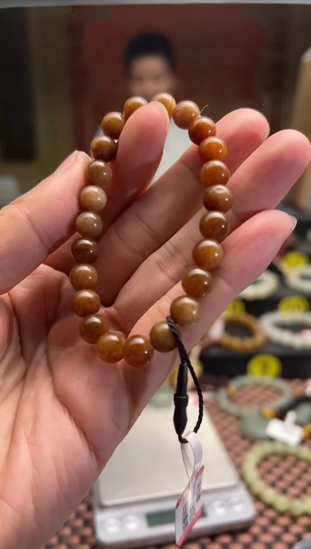 【闪购商品】和田玉手串未镶嵌且末料金山糖手串卡8