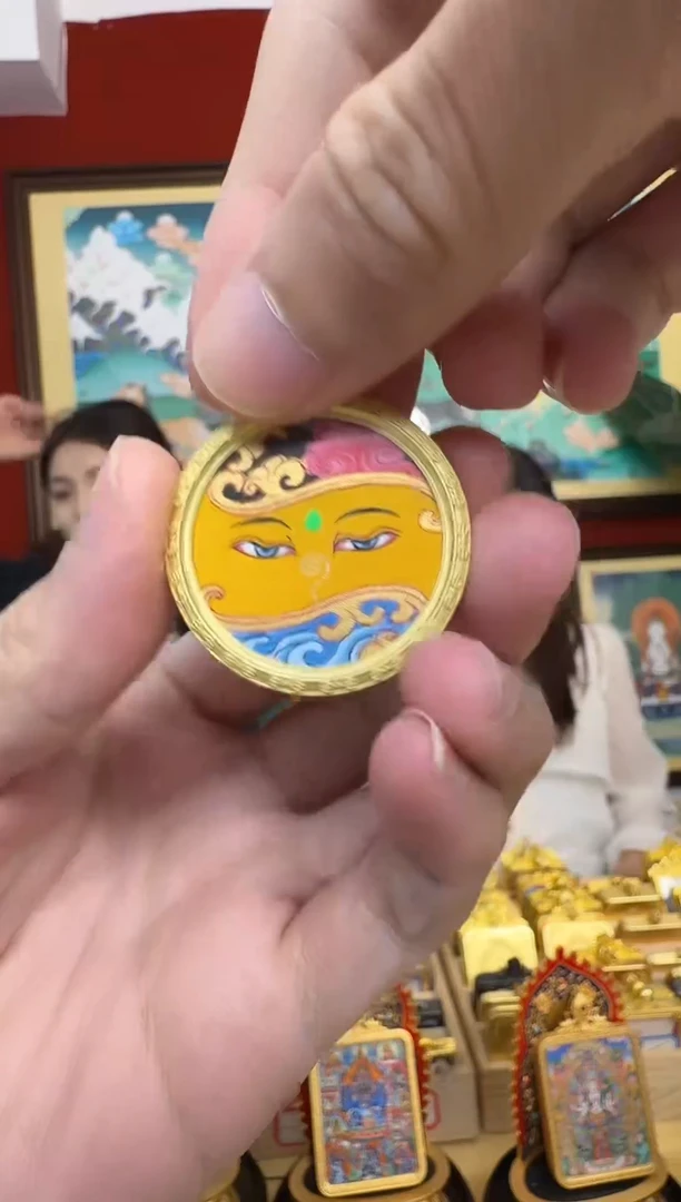 吊坠文老师-热贡纯手绘