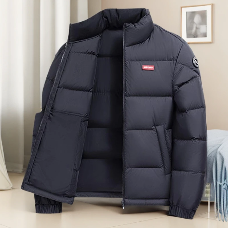 劲莱2025年新款轻薄羽绒服立领短款青少年保暖轻便冬季男士外套