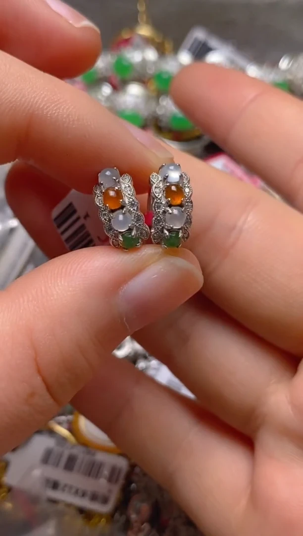 银S925镶嵌戒指翡翠百内无证书