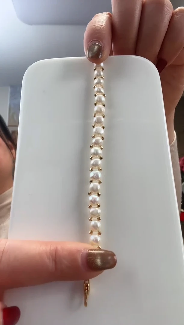 【闪购商品】淡水珍珠手绳未镶嵌金豆豆珍珠手链