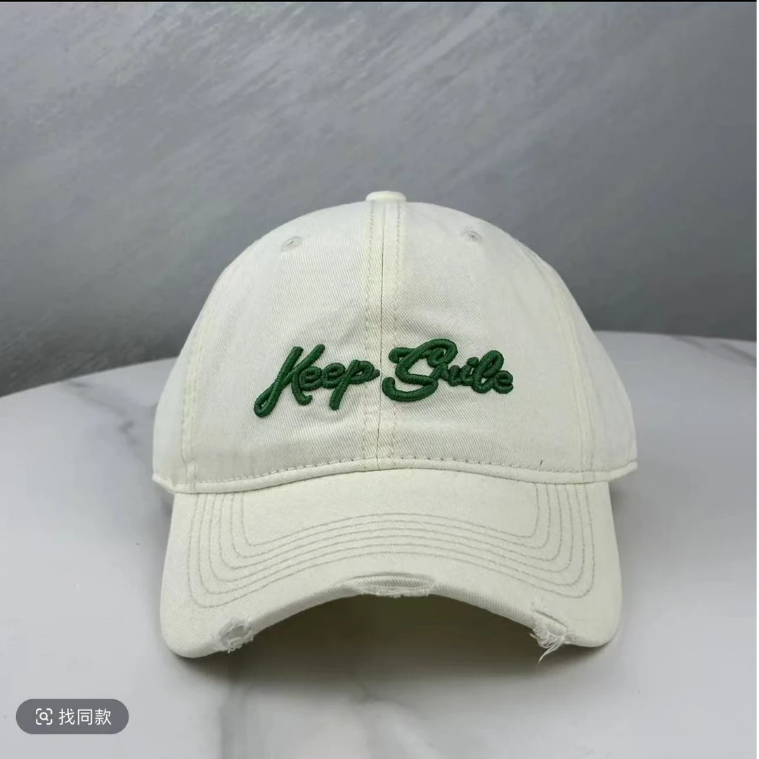 【B118】Kee9字母刺绣软顶棒球帽