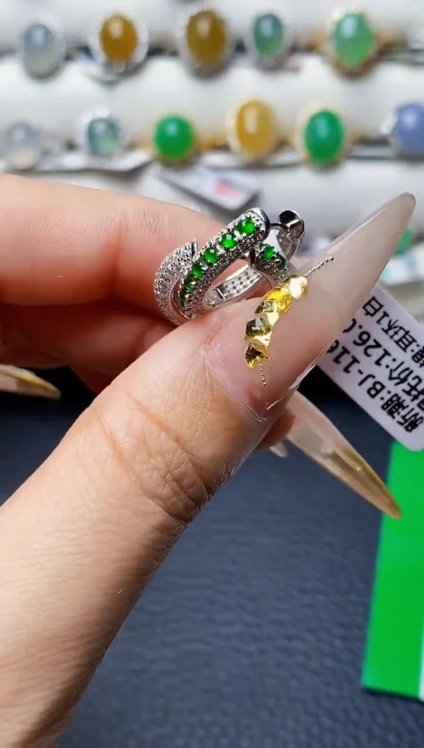 银S925镶嵌戒指翡翠1562