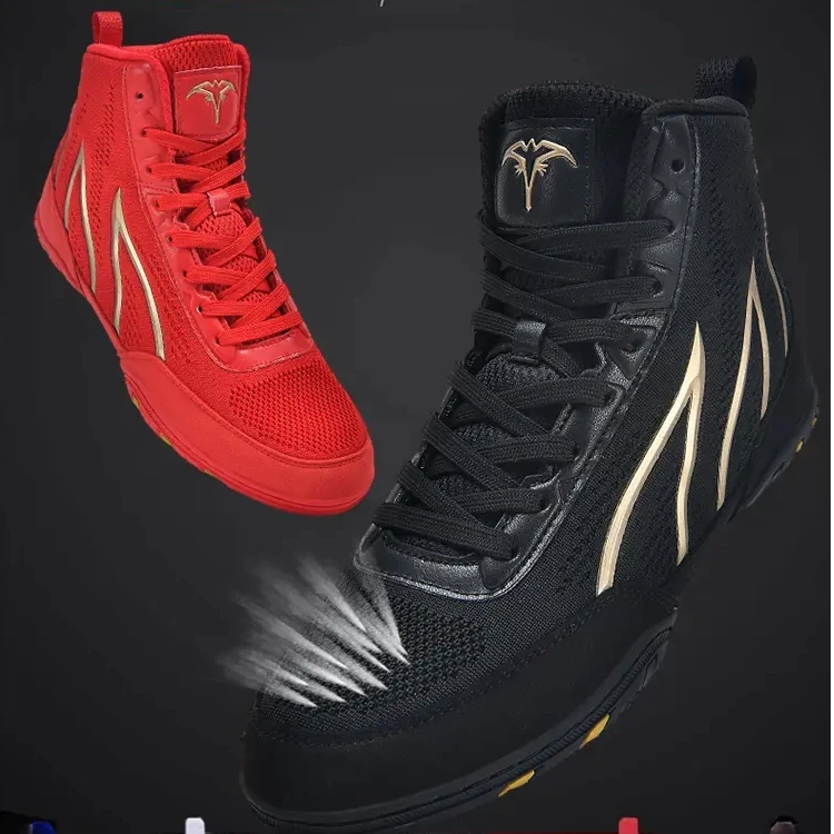 摔跤鞋男室内健身训练鞋专业级职业格斗比赛专用鞋搏击散打拳击鞋