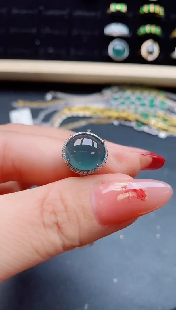 【闪购商品】翡翠戒指银S925镶嵌5080550