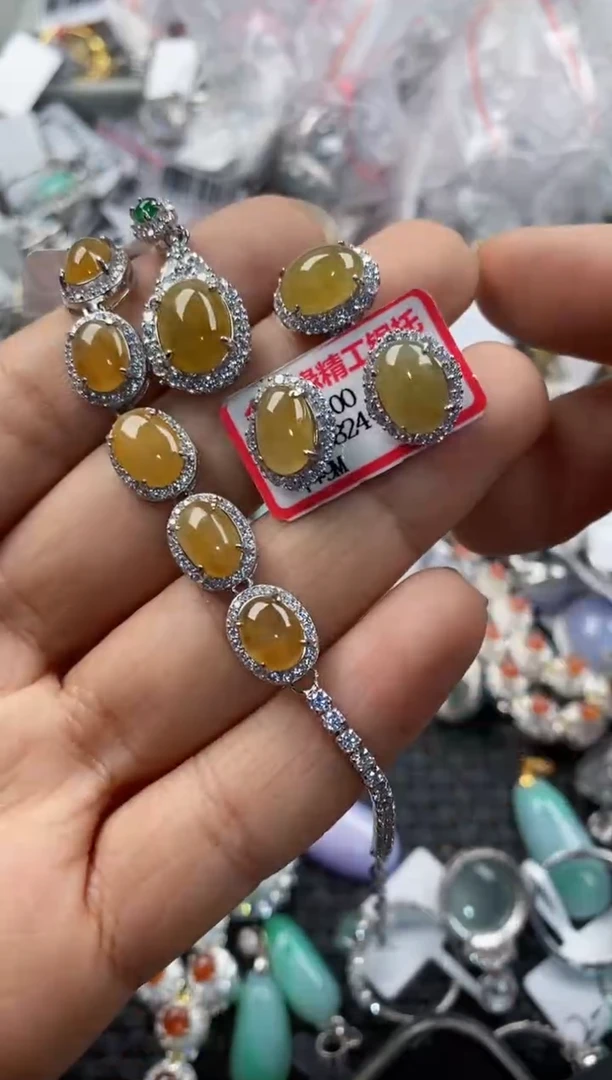 银S925镶嵌戒指翡翠7777---10
