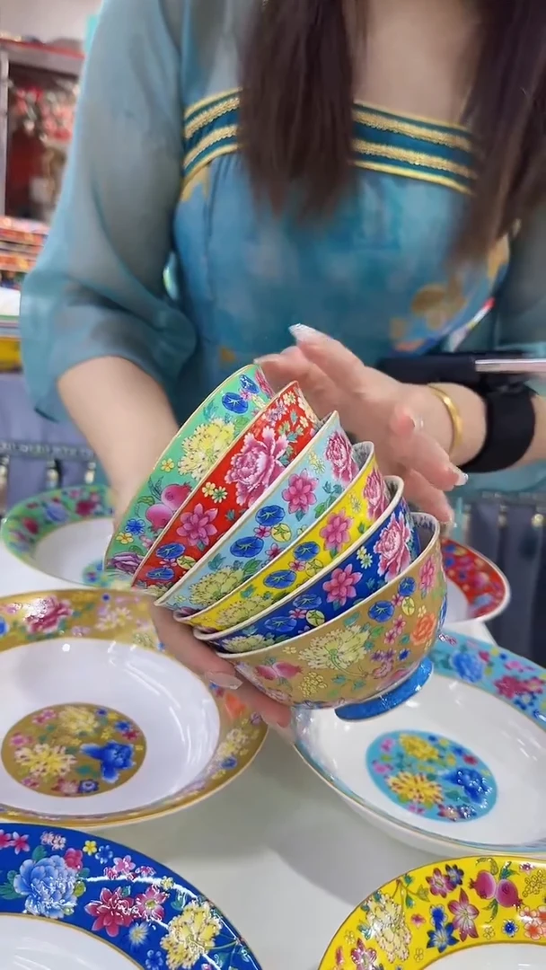 瓷片4.5英寸饭碗6个景德镇餐具