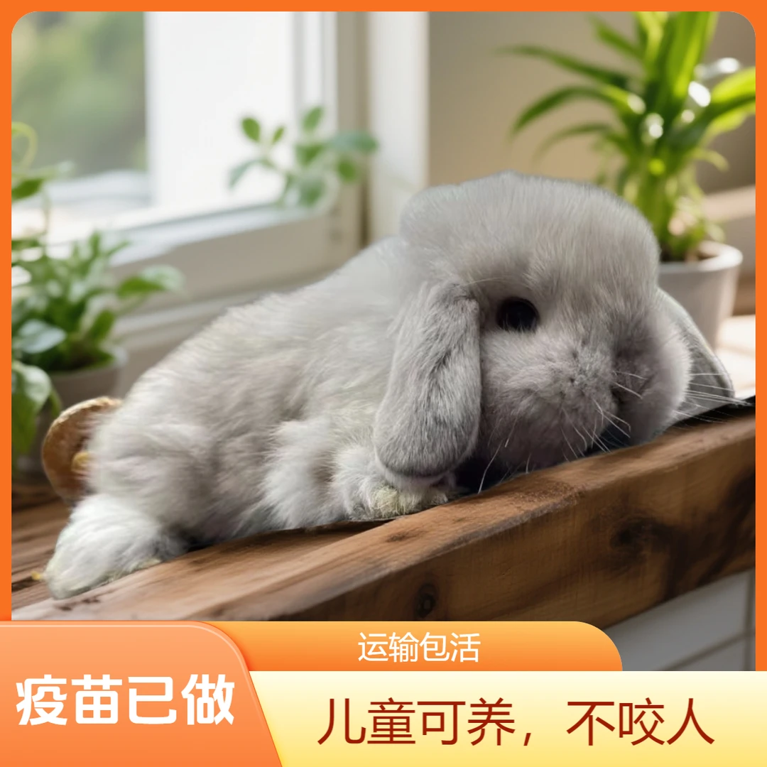 适合家养小型超萌迷你宠物兔子侏儒兔垂耳兔猫猫兔茶杯兔包邮