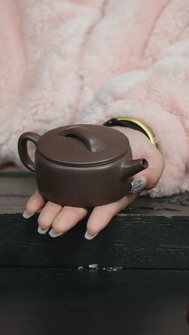【闪购商品】紫砂茶壶天青光素汉瓦zhl