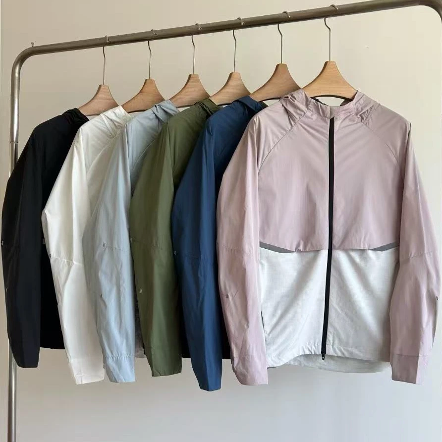 纯元订单O跑轻量化!情侣款UPF50+防晒衣男女轻薄透气拼色外套夹克
