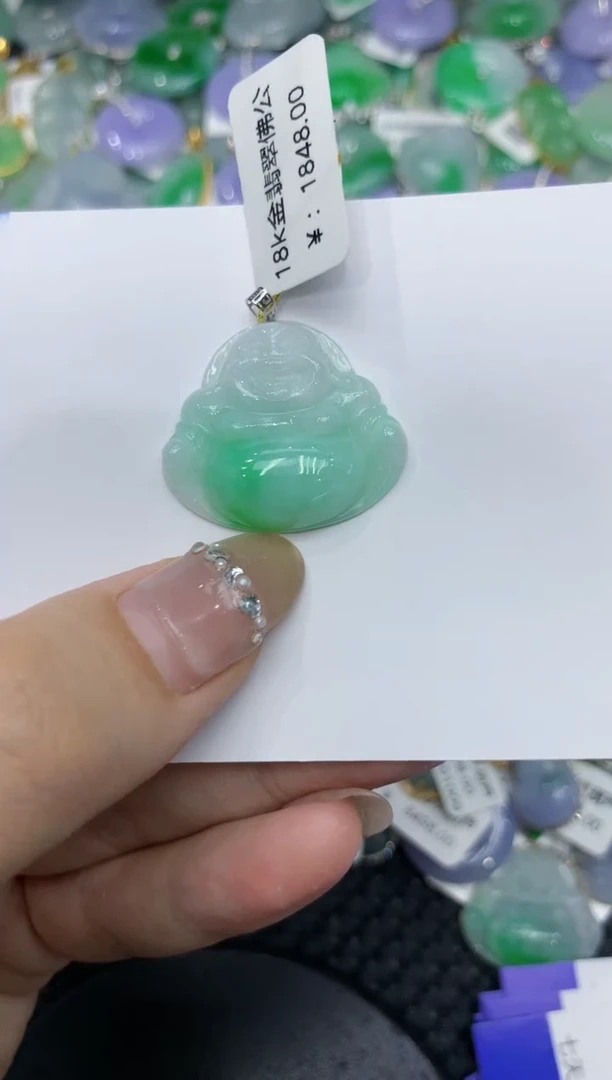 【闪购商品】翡翠颈饰18K金镶嵌222222222