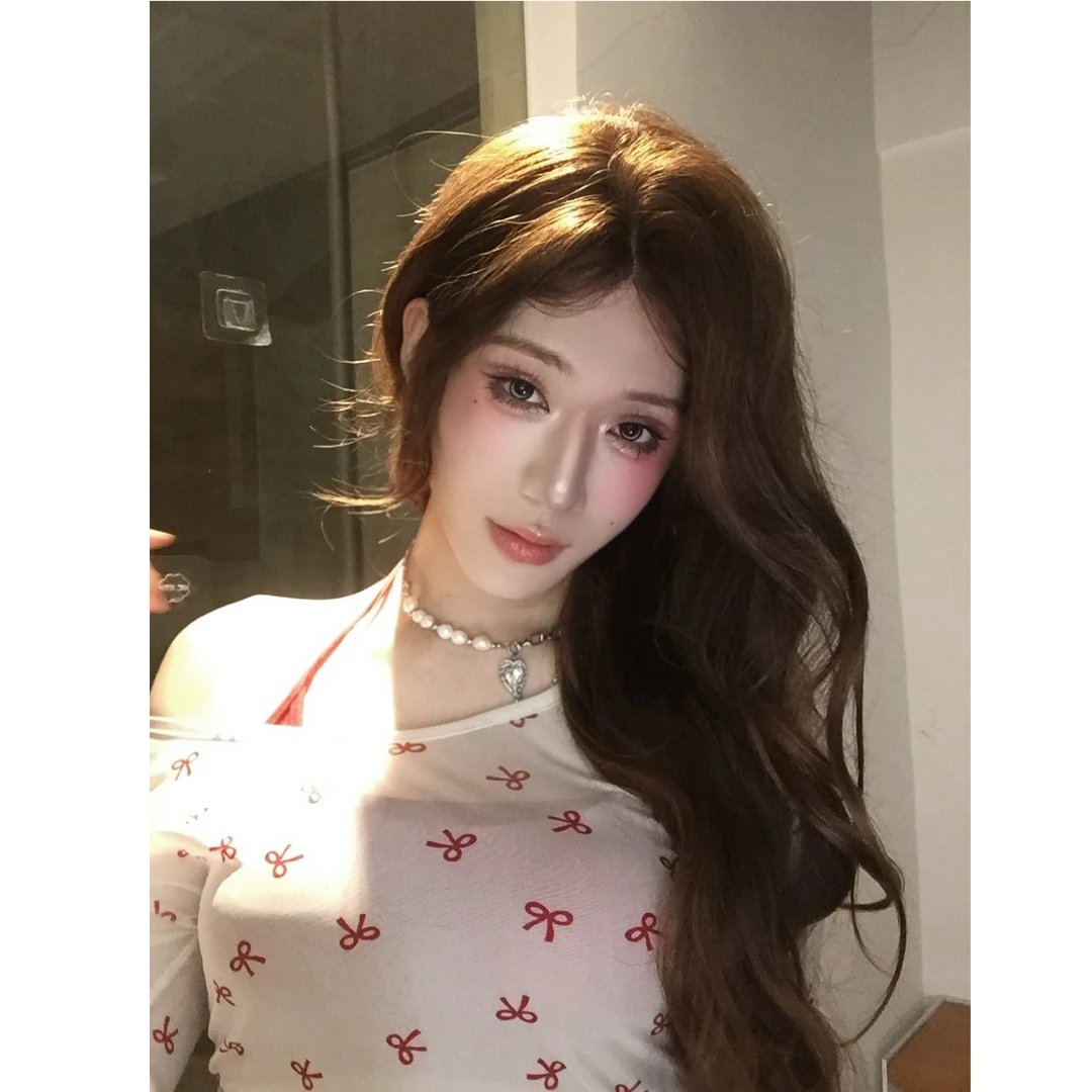 麦乐鸡专属-【财阀千金】小额蕾丝焦糖暖棕渐变色网红超美长卷发