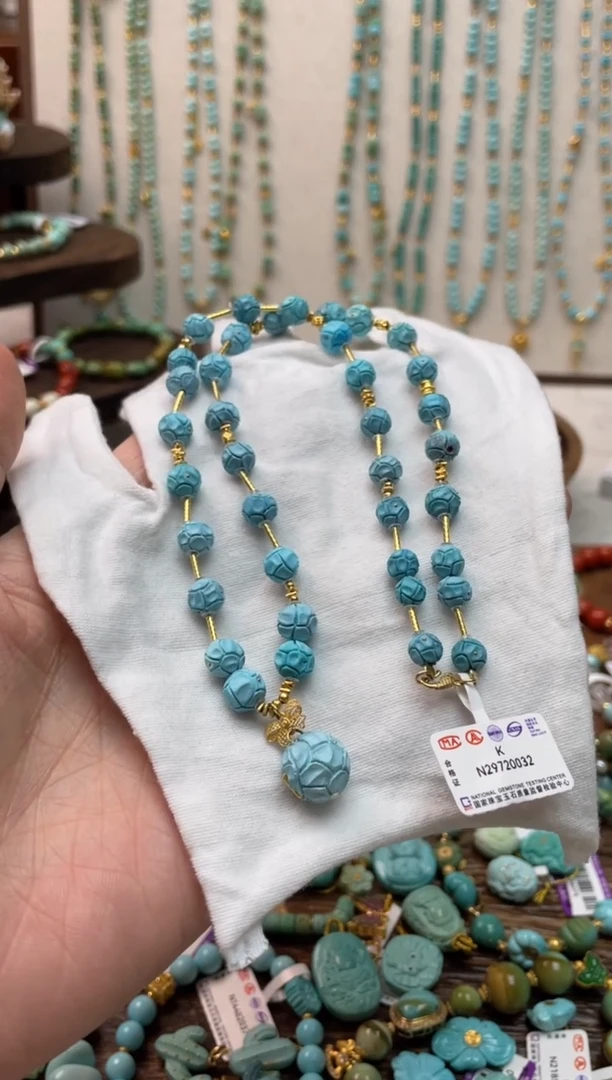 【闪购商品】绿松石项链18K金镶嵌41