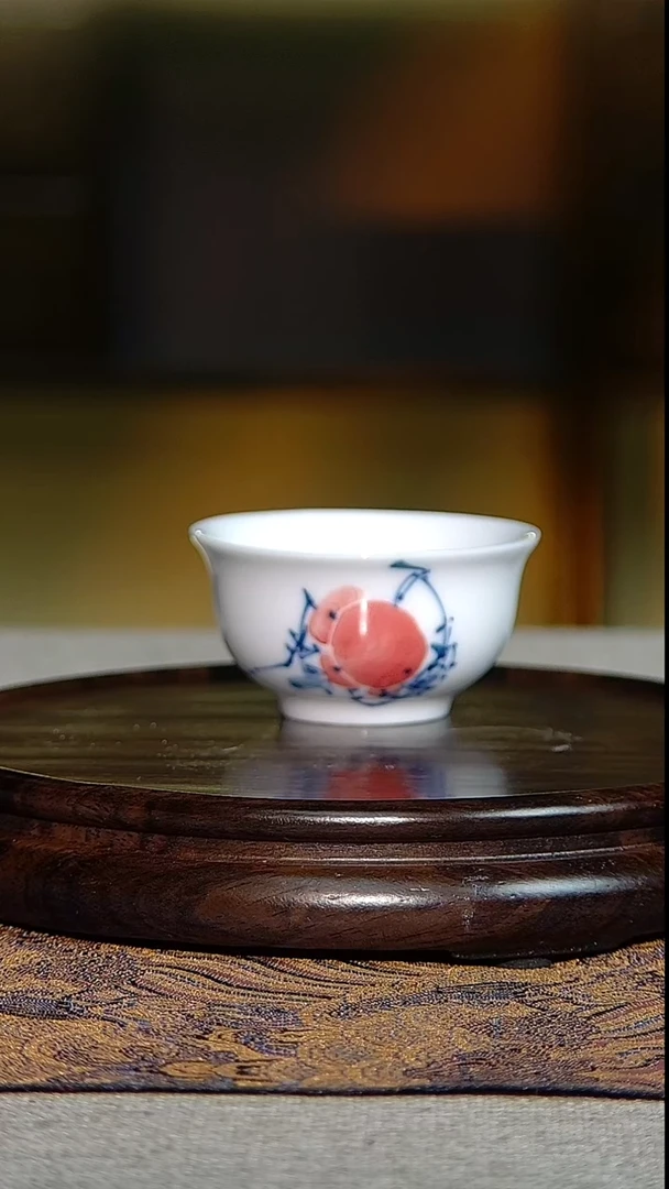 景德镇全手绘高温青花事事如意（微瑕）