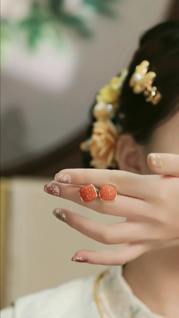 刺绣湘传礼缂丝耳钉