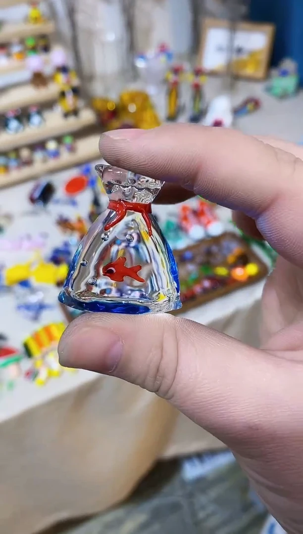 【闪购商品】琉璃手工艺品鱼袋子