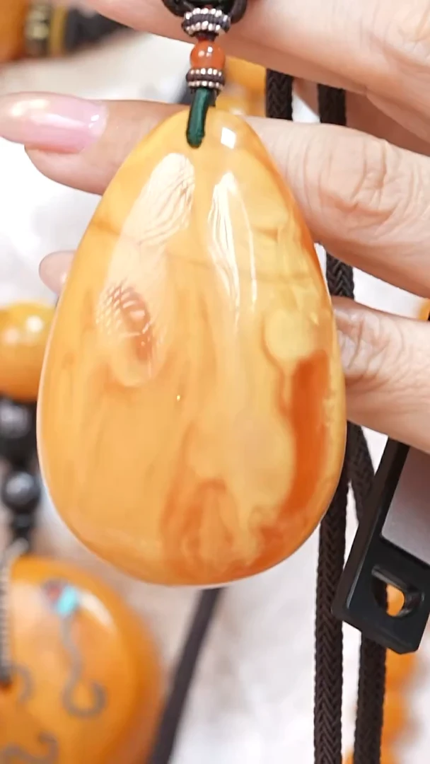 蜜蜡颈饰未镶嵌6607天然蜜蜡珠宝奇石云端妖孽全部保真