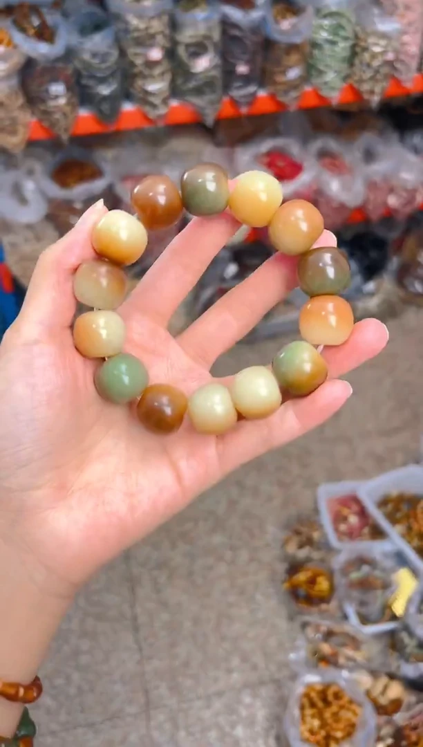 吊坠菩提根/象牙果敦煌大卡桶珠单圈