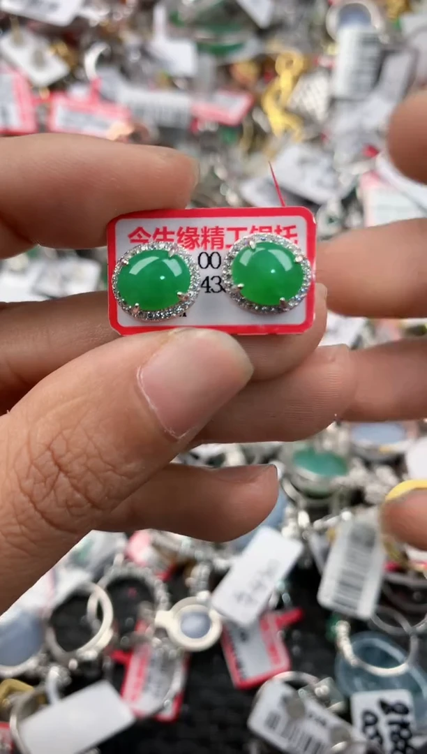 银S925镶嵌戒指翡翠9999-----3
